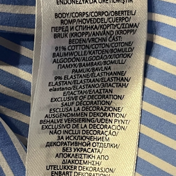 Polo Ralph Lauren mens dress shirt button down long sleeve blue white stripe XLT - Picture 7 of 11